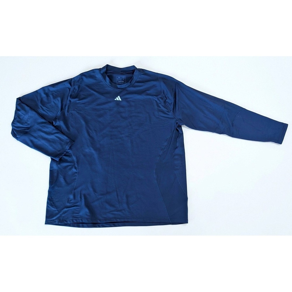 adidas Men's Techfit Cold.Rdy Long Sleeve T-Shirt Navy Blue, Tight Fit, Size 3XL